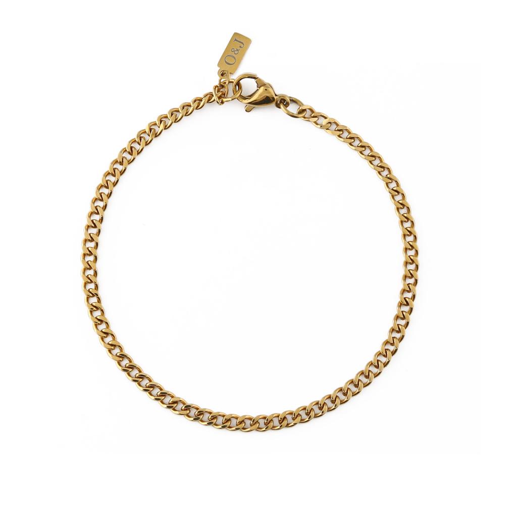 Orelia & Joe Fine Curb Chain Bracelet