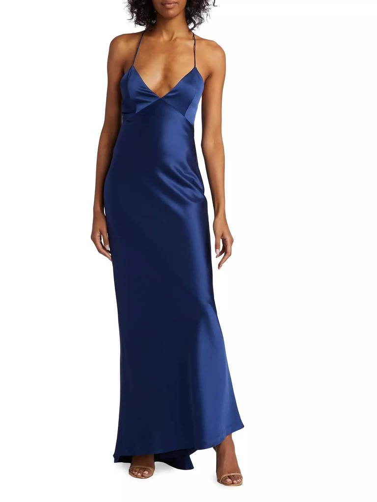 Alice + Olivia Montana V-Neck Slip Gown 3