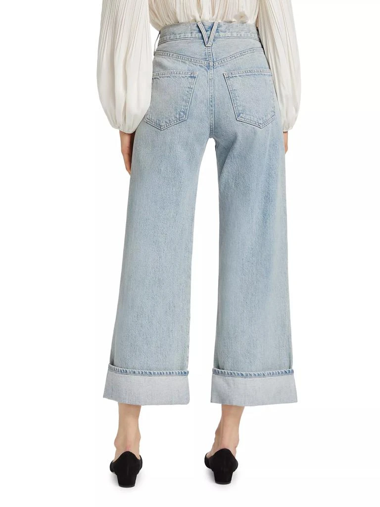 VERONICA BEARD Taylor Wide-Leg Cuffed Jeans 5