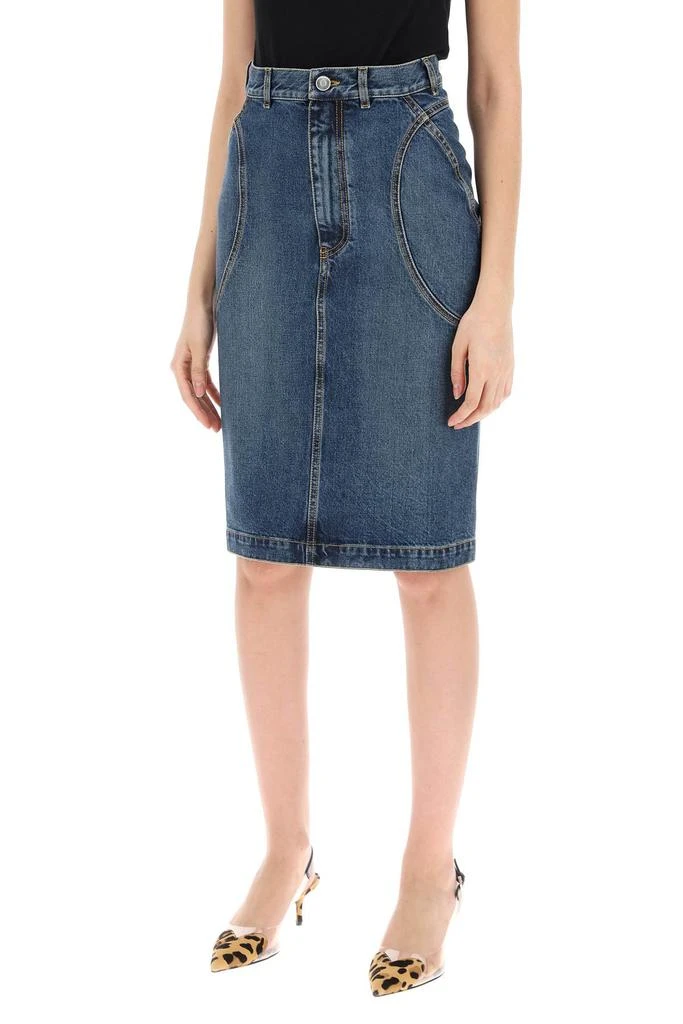 ALAIA denim midi skirt in seven 4