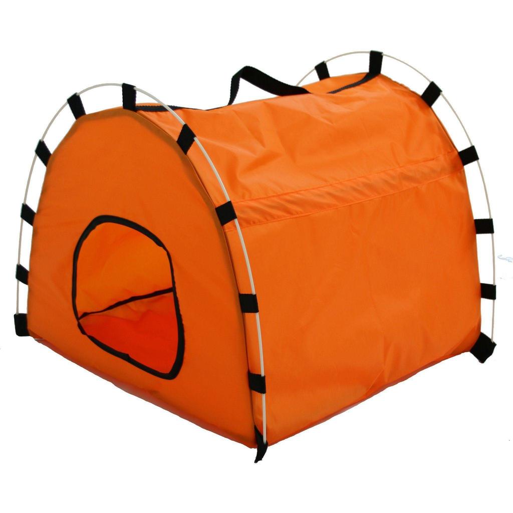 Pet Life Pet Life  'Skeletal Outdoor' Travel Camping Wire-Folding Collapsible Pet Dog Crate House Tent w/ Travel Bag