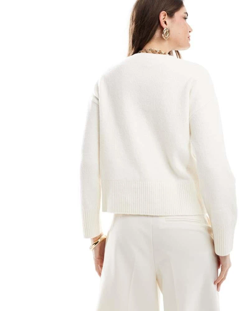 & Other Stories & Other Stories crew neck jumper in off white 4