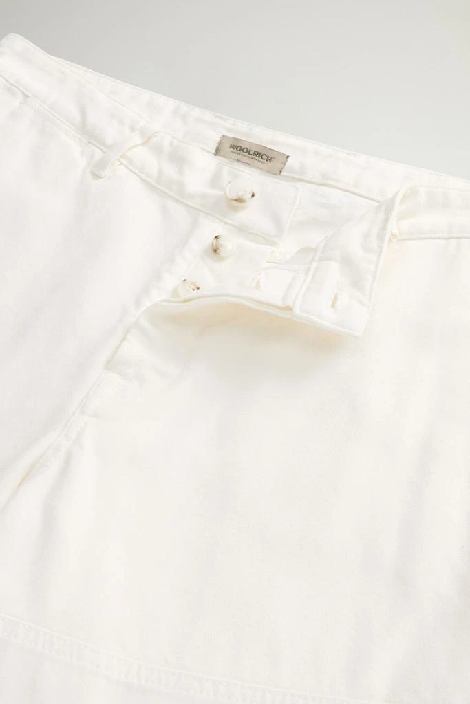 Woolrich Garment-Dyed Carpenter Pants in Pure Cotton Canvas - Men - White 5