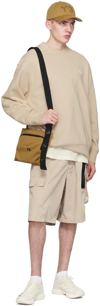 Y-3 Beige Belted Shorts 4