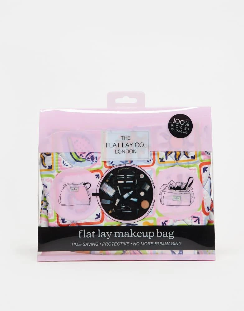 Flat Lay Company The Flat Lay Co. x ASOS Exclusive Drawstring Makeup Bag in Summer Tiles 1