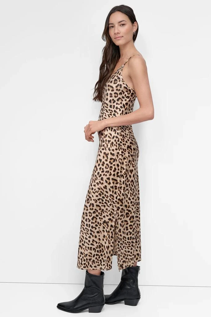 DKNY HIGH-SPLIT MIDI SLIP DRESS 3