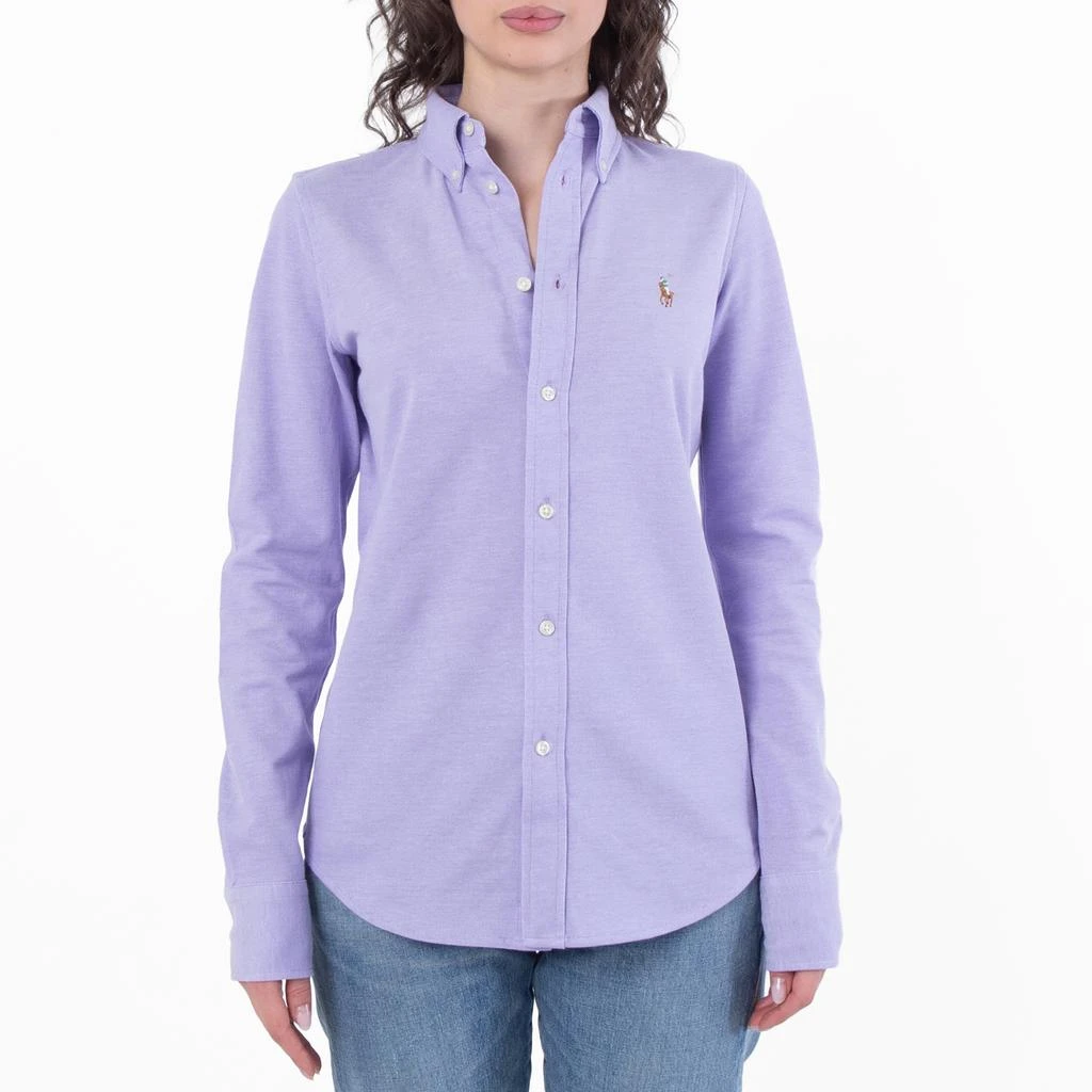 Ralph Lauren Button-Front Cotton Pique Shirt