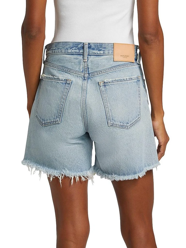 MOUSSY VINTAGE Nolita Cotton Raw-Edge Shorts 5