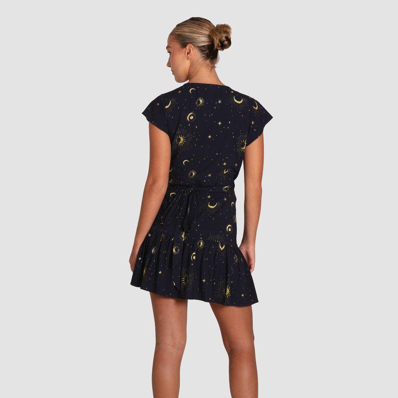 Belle & Bloom Love Shack Mini Wrap Dress Navy