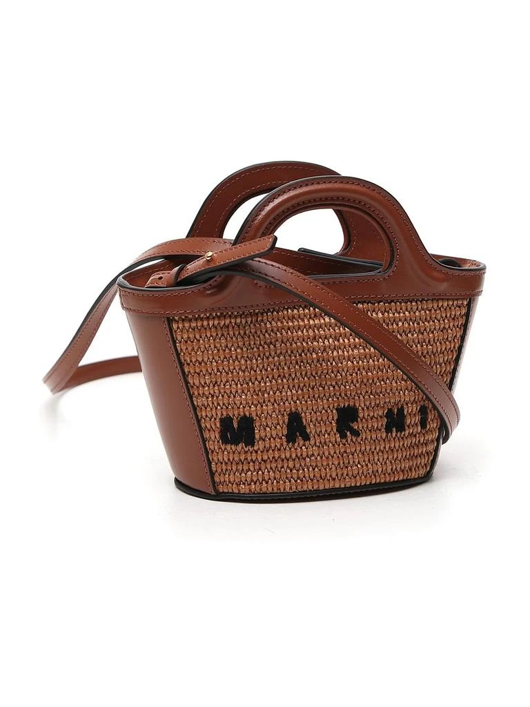 Marni Marni Tropicalia Logo Embroidered Micro Tote Bag 3