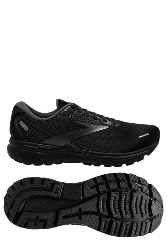 Brooks Men's Ghost 14 Running Shoes - 2E/wide Width In Black/black/ebony 1