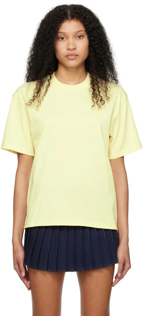 AMI Paris SSENSE Exclusive Yellow Ami de Cœur T-Shirt 1