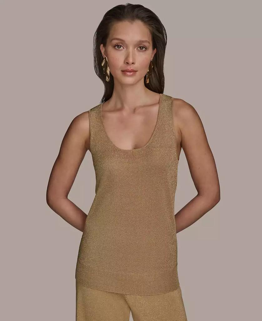 Donna Karan Women's Metallic Sweater Knit Tank Top
