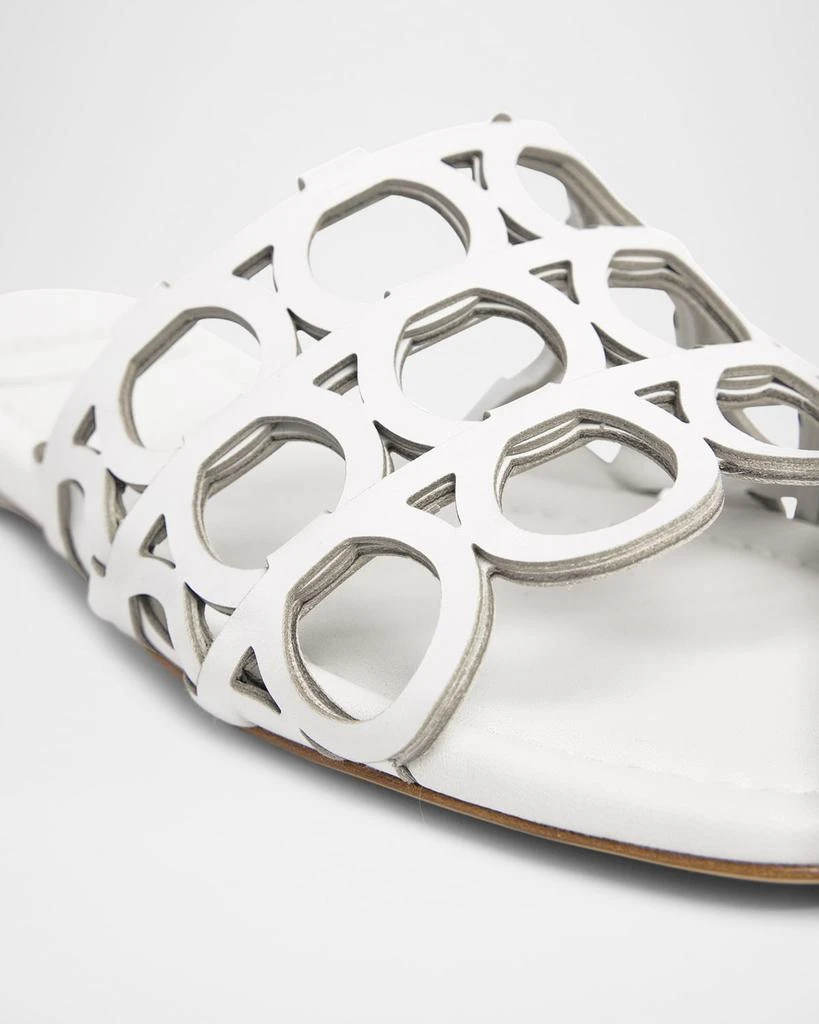 Salvatore Ferragamo Erne Leather Gancini Link Slide Sandals 4