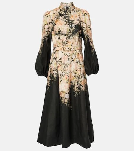 Zimmermann Floral linen midi dress 1