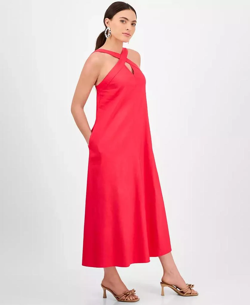 INC International Petite Linen-Blend Halter Maxi Dress, Exclusively at Macy's 3