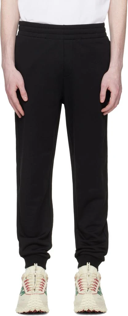 Moncler Black Logo Cotton Fleece Track Pants