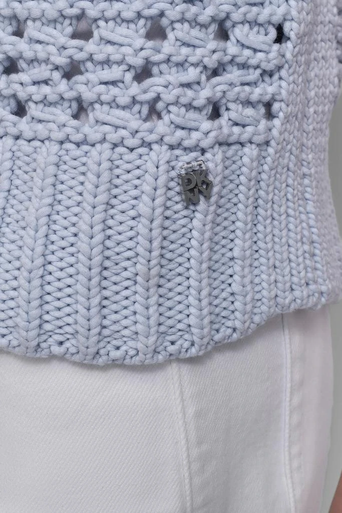 DKNY SLEEVLESS POINTELLE STITCH CREW NECK VEST 5