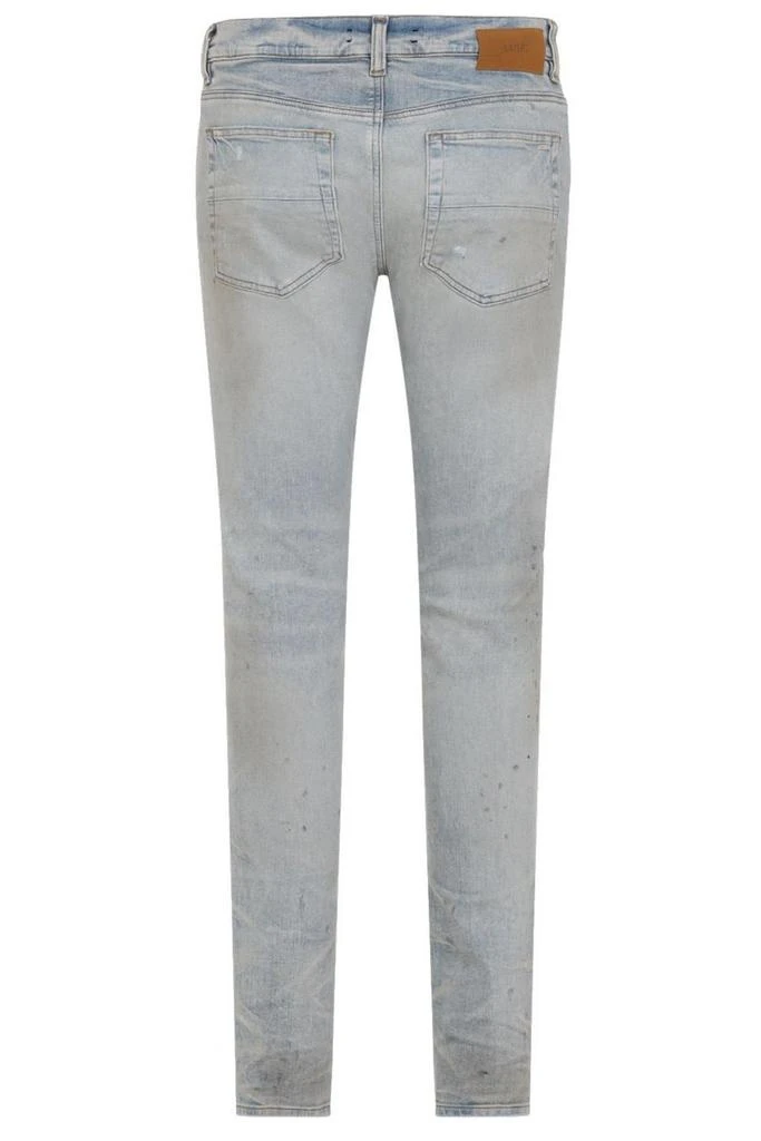 AMIRI Amiri Distressed Logo Patch Straight-Leg Jeans 2