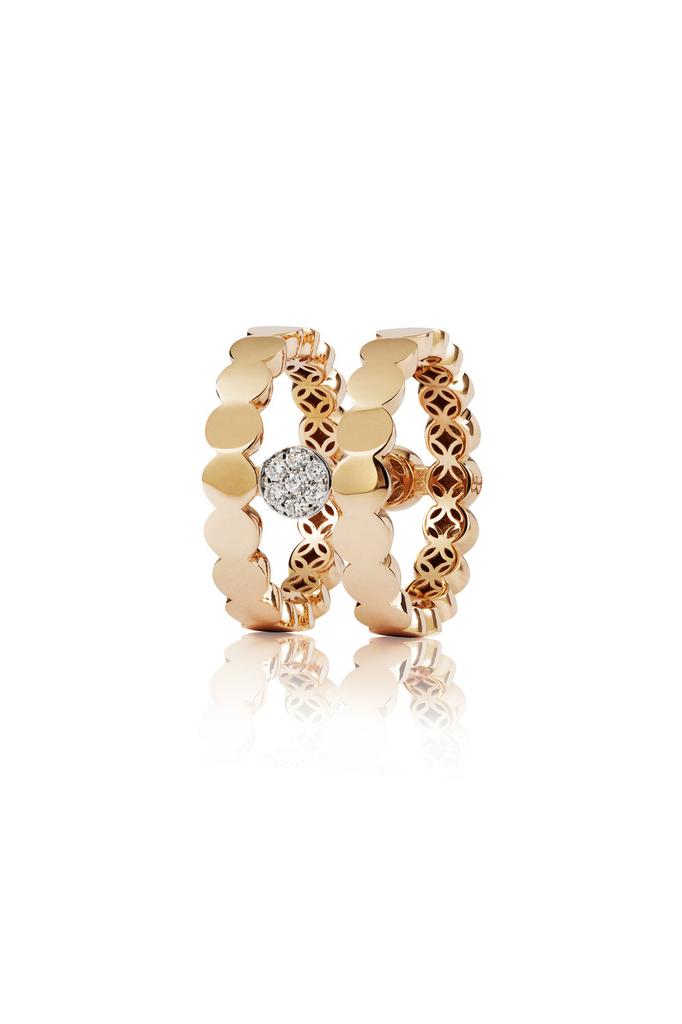Mozafarian Gold and diamond circle ring
