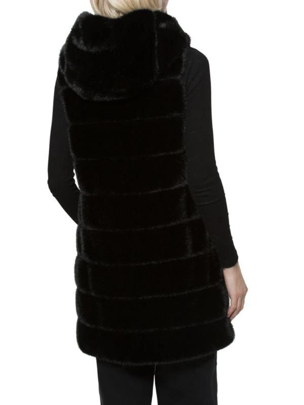 BELLE FARE Faux Fur Hooded Vest 2