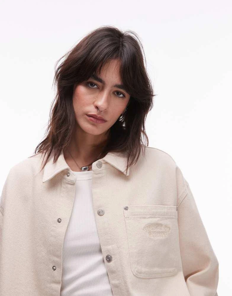 House Of Sunny House of Sunny take a trip stitch long sleeve western shirt in oat wash 4
