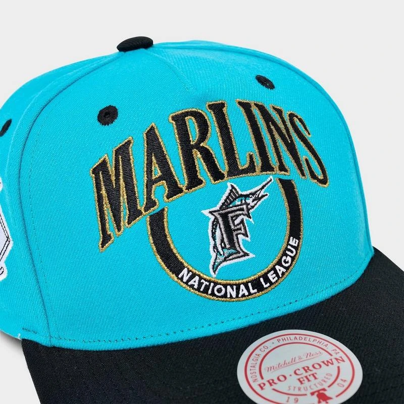Mitchell & Ness Mitchell & Ness Florida Marlins MLB Pro Crown Snapback Hat 4