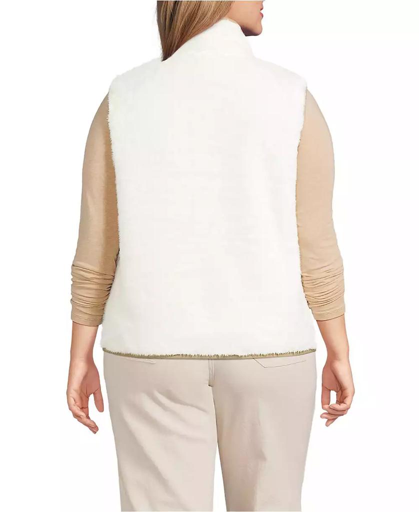 Lands' End Plus Size Cozy High Pile Fleece Vest