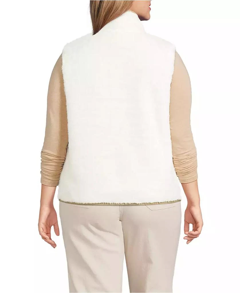 Lands' End Plus Size Cozy High Pile Fleece Vest 2