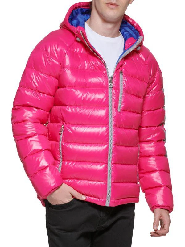 GUESS Logo Puffer Hooded Jacket 1