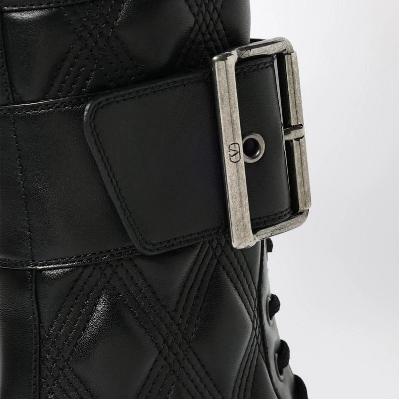 Valentino Quiltie 67 combat boots black leather 4