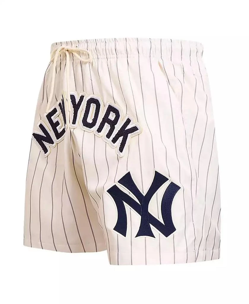 Pro Standard Men's Cream New York Yankees Pinstripe Retro Classic Woven Shorts 2