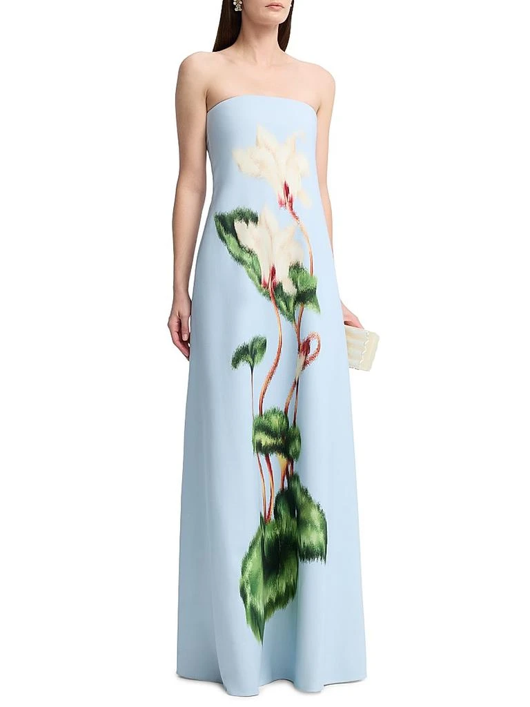 Oscar de la Renta Cyclamen Strapless Column Dress 3