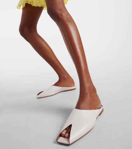 Alaïa Leather peep-toe mules - Slippers - Compare Prices