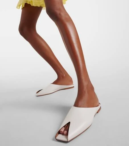 Alaïa Leather peep-toe mules 4