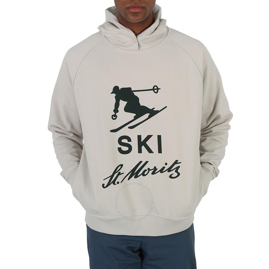 Bally Silver Birch Ski St. Moritz Diagonal Fleece Hoodie