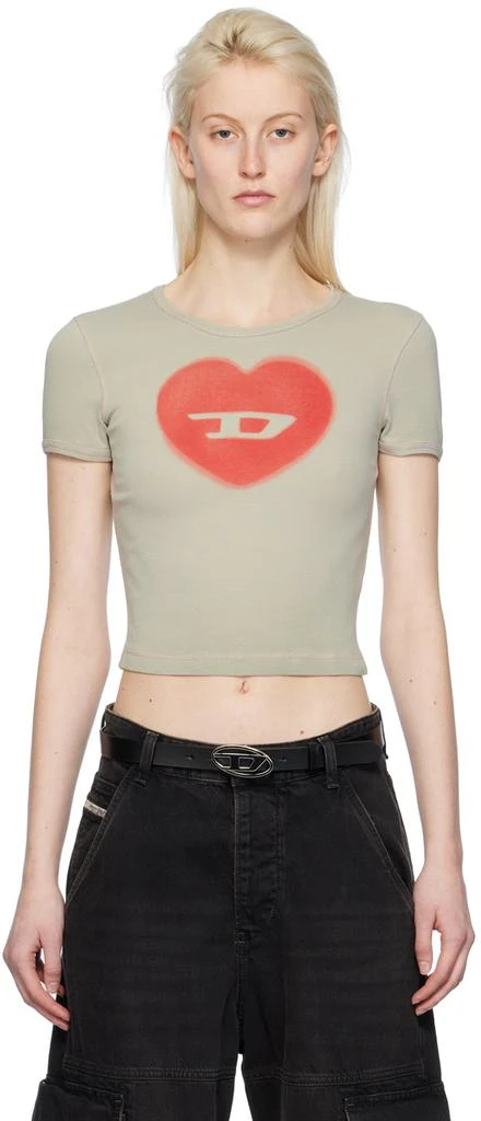 Diesel Beige T-Ele T-Shirt 1