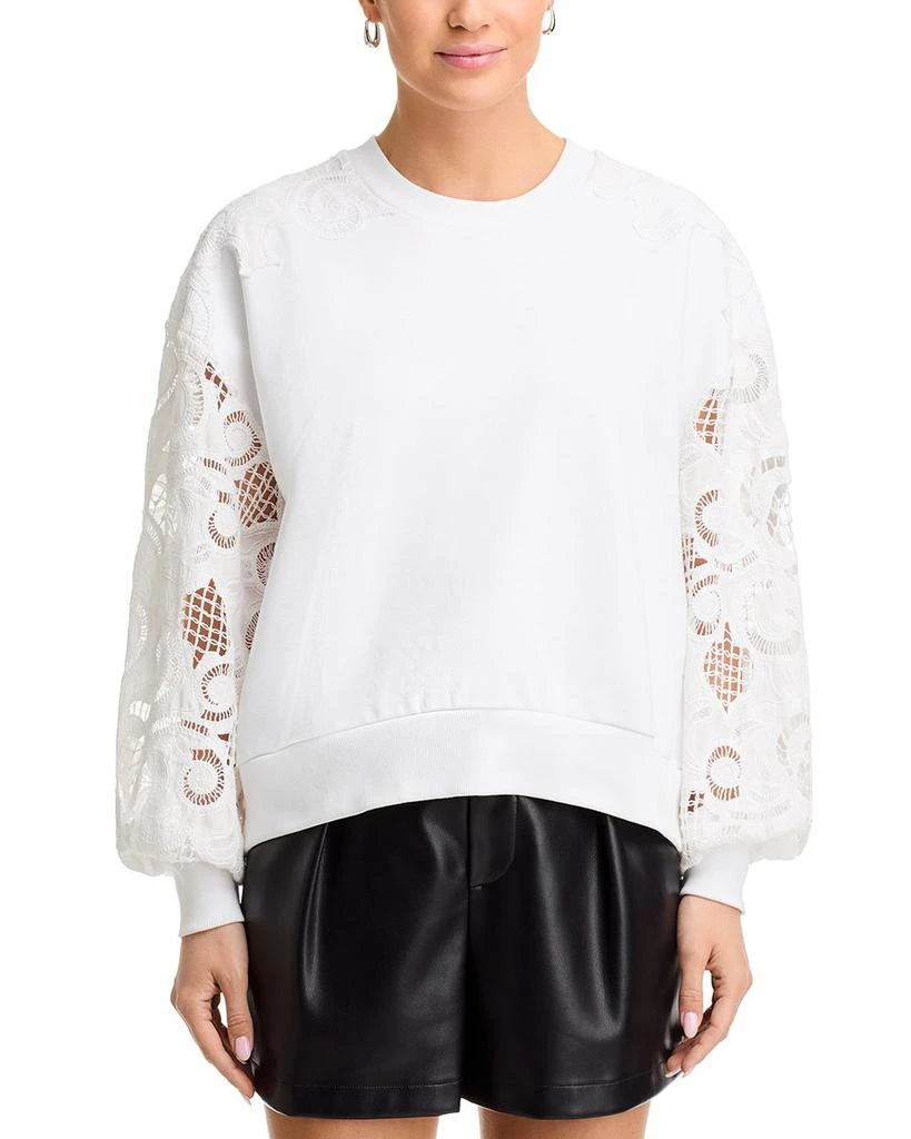 Cinq à Sept Embroidered Paisley Pullover Sweatshirt 6