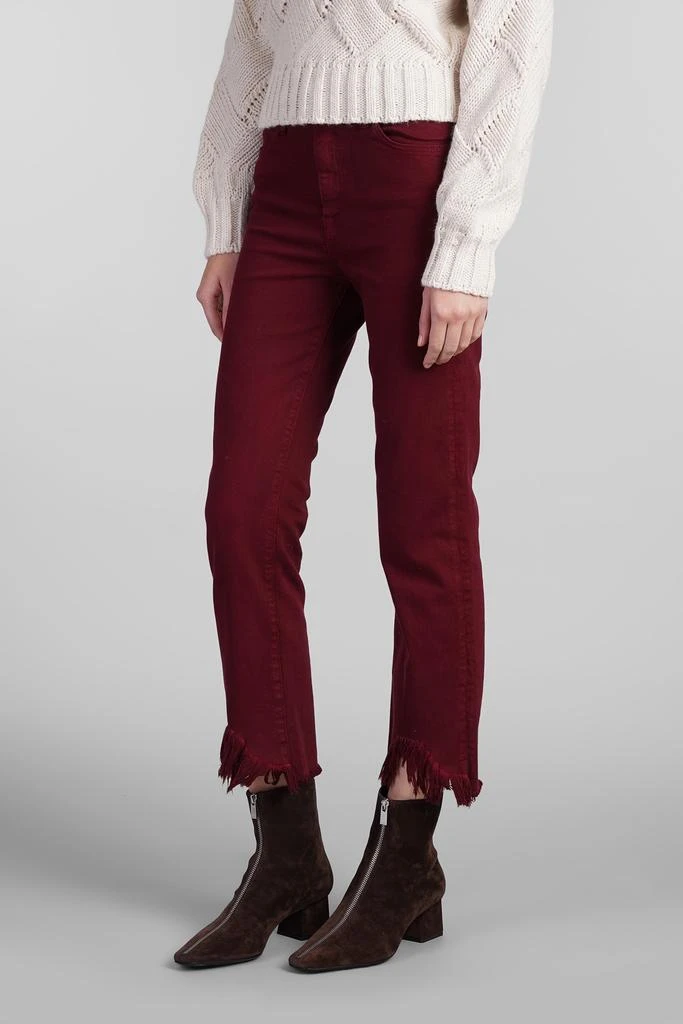 SIMKHAI River Jeans In Bordeaux Cotton 2
