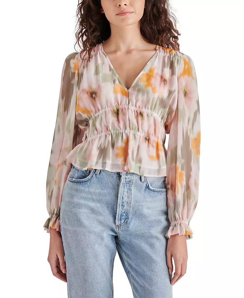 BB Dakota Steve Madden Women's Ardenne V-Neck Long-Sleeve Top