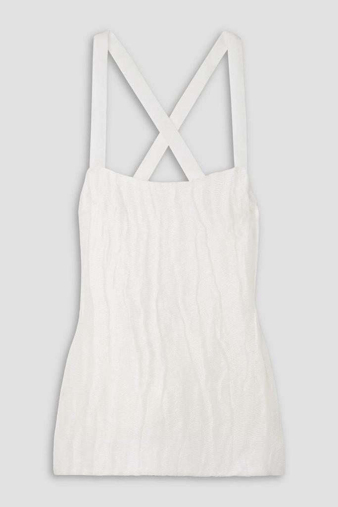 Khaite Axell ribbed cloqué tank