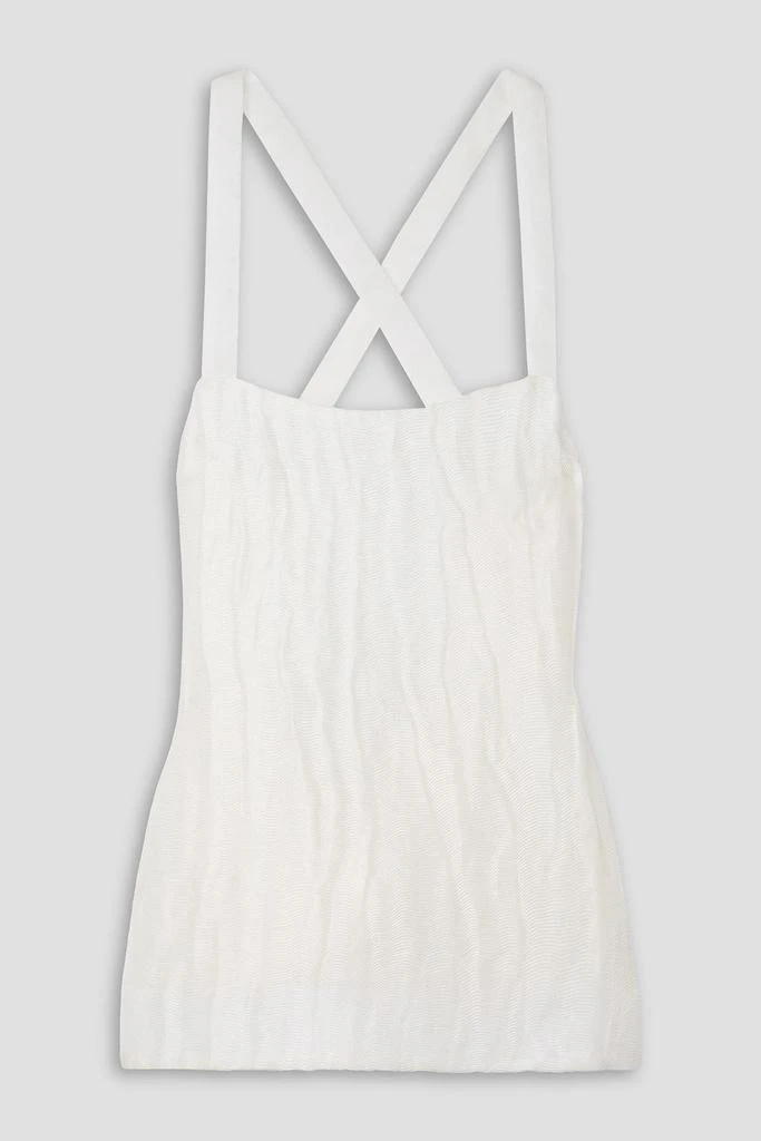 KHAITE Axell ribbed cloqué tank 1