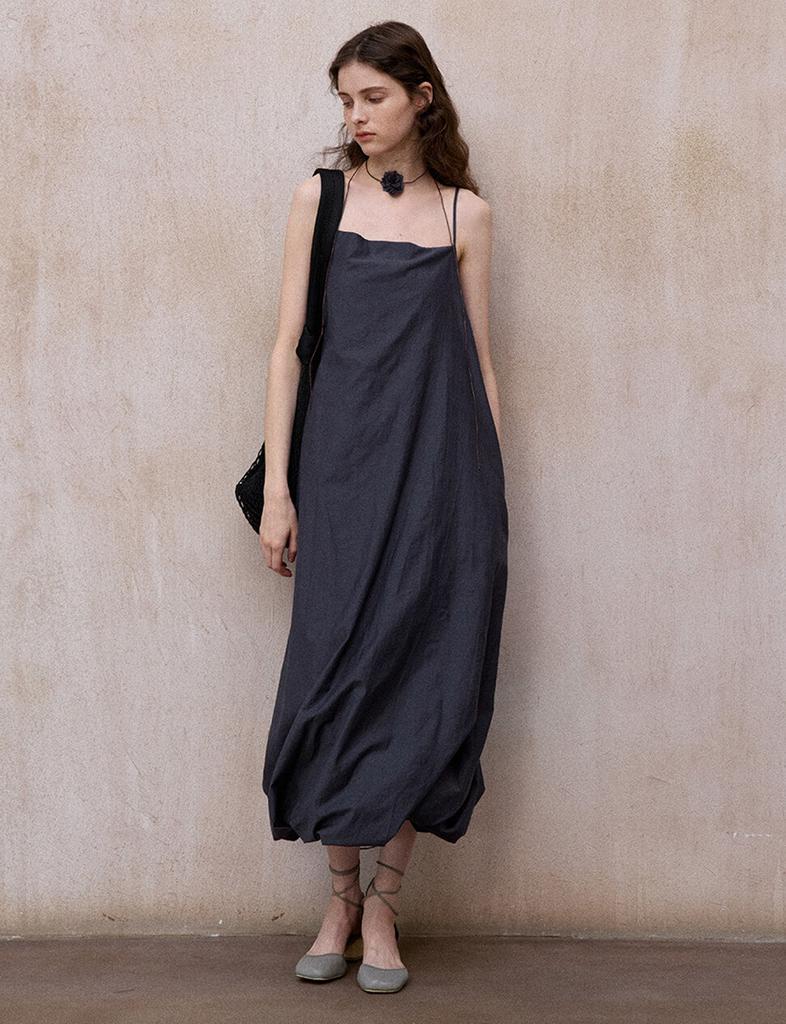 Pixie Market Dark Grey  Bubble Hem Dress -PREORDER