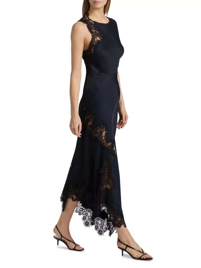 A.L.C. Alessia Lace-Trim Satin Maxi Dress 2
