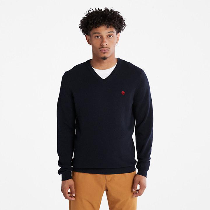 Timberland Cohas Brook V-Neck Sweater for Men in Navy