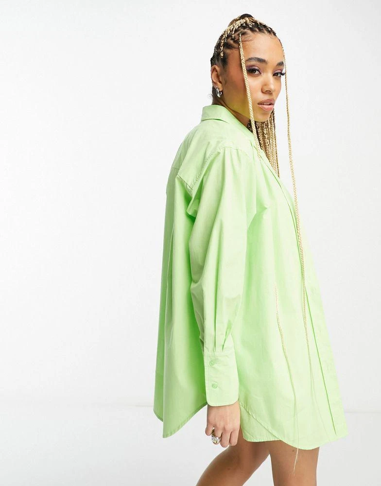 Signature 8 Signature 8 co-ord oversized shirt in green 2