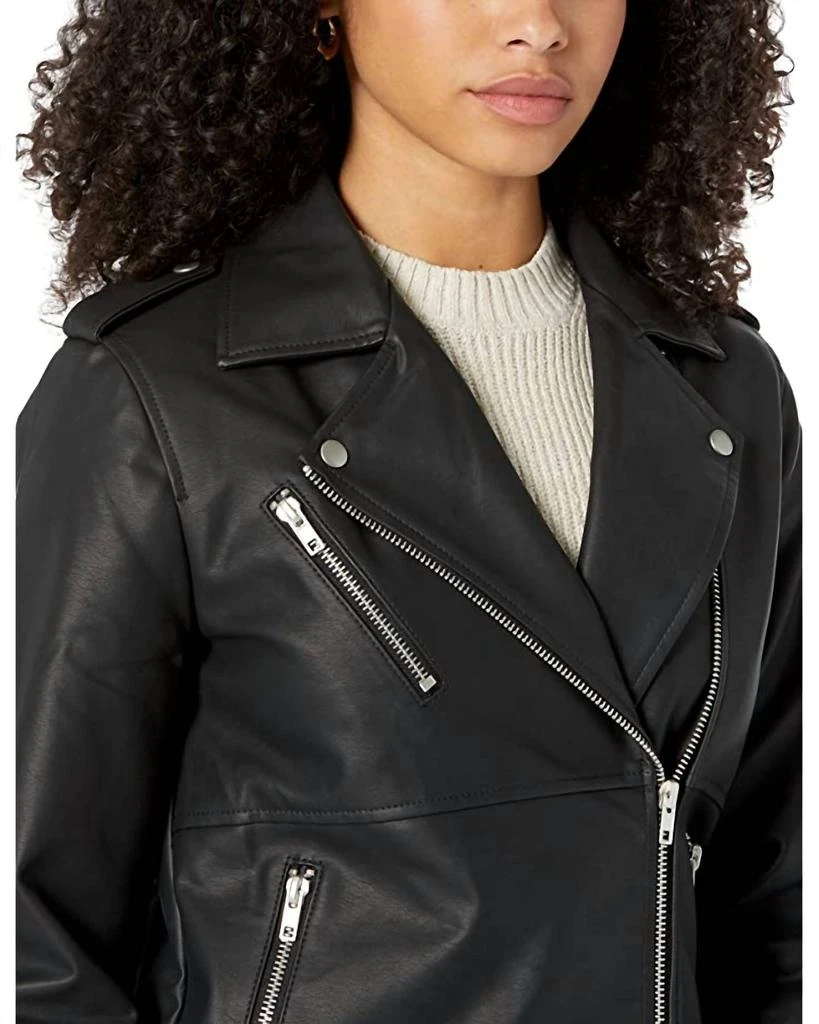 Steve Madden Julie Oversized Moto Jacket In Black 3