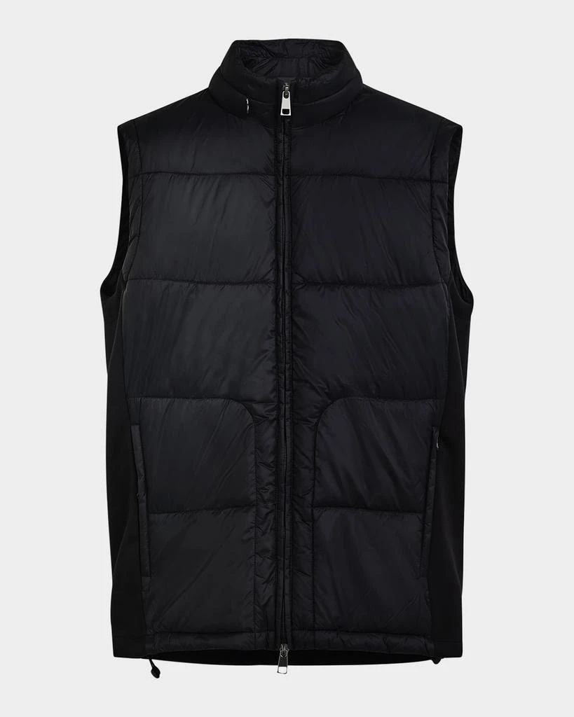 BUGATCHI Men's Padded Nylon Knit Vest 1