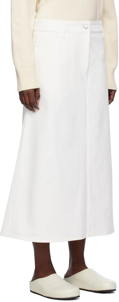 Studio Nicholson White A-Line Denim Maxi Skirt 2