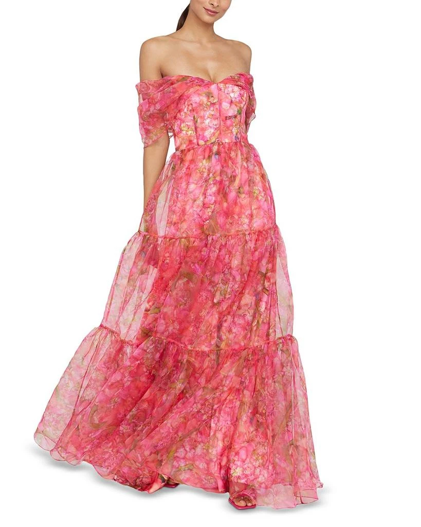 Theia Tia Off Shoulder Organza Gown 3